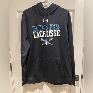 Under Armour Men’s Hopkins Lacrosse Hoodie, Size Large, Black, Never Worn